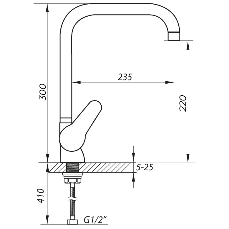 Сучасний кухонний змішувач Zerix SOP7 045 з комфортним керуванням ZX2652 Харків - фото 2