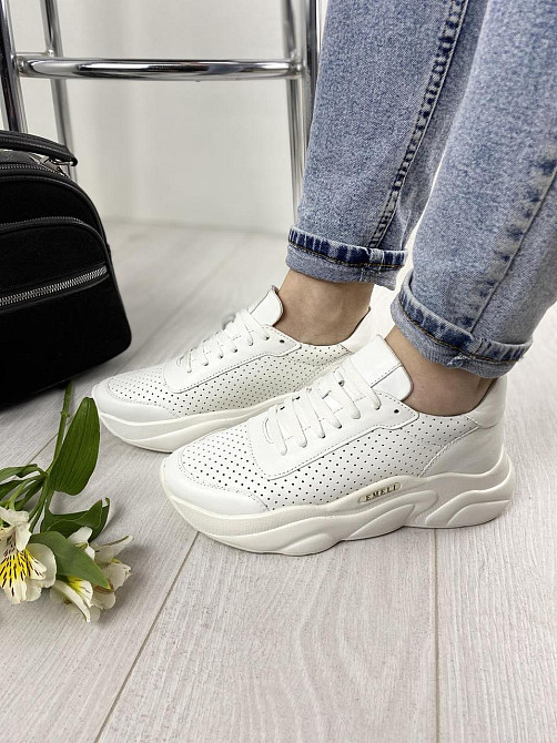 EMELI Кросівки жіночі EMELI 914/4 ST білі (весна-осінь, шкіра натуральна) (3295) Коломия - фото 8