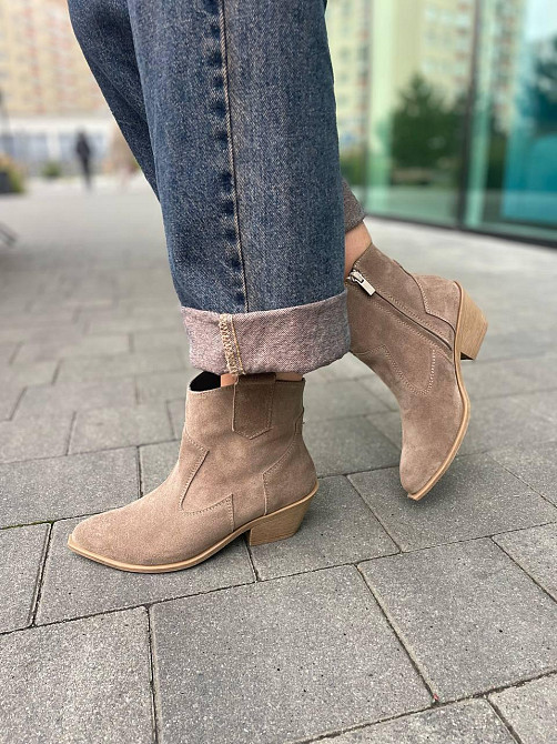 Edan Instruments Черевики жіночі EDAN горіх натуральна замша 5см каблук 36-40 (5648) Коломия - фото 1