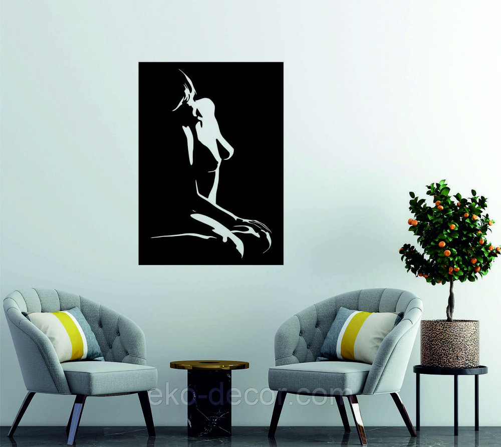 Декоративне настінне Панно «Силует жінки», Декор на стіну Київ - фото 3