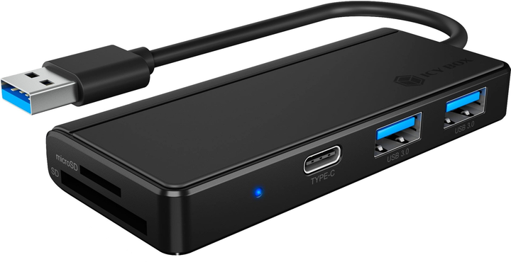 Концентратор USB-хаб Icy Box IB-HUB1423CR-C3 Black Луцьк - фото 1