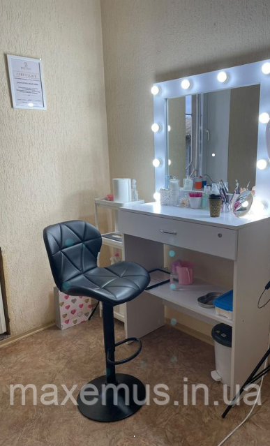 Барний стілець для барної стійки з спинкою на кухню на чорній основі високий Hoker еко шкіра B 087 ч Львів - фото 9