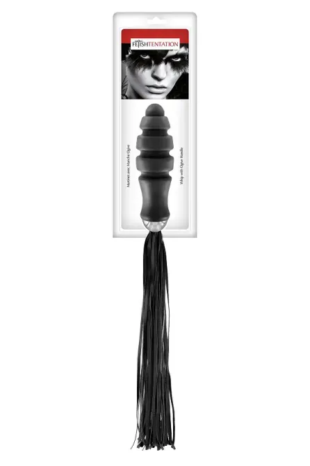 Флогер з ручкою для проникнення Fetish Tentation Whip with Ogive Handle Львів - фото 2