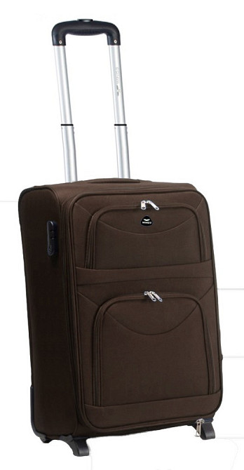 Валіза тканинна WINGS 6802 мала коричнева 2 колеса Київ - фото 1