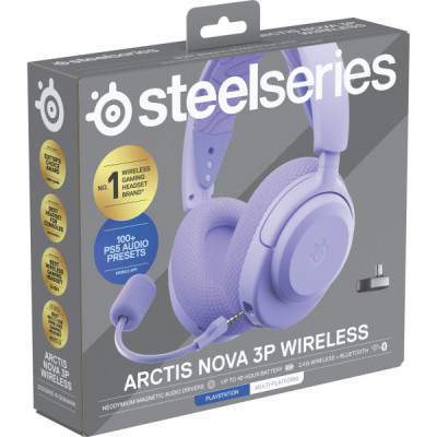 Наушники SteelSeries Arctis Nova 3P Wireless MultiPlatform Lavender (61692) Винница - изображение 5
