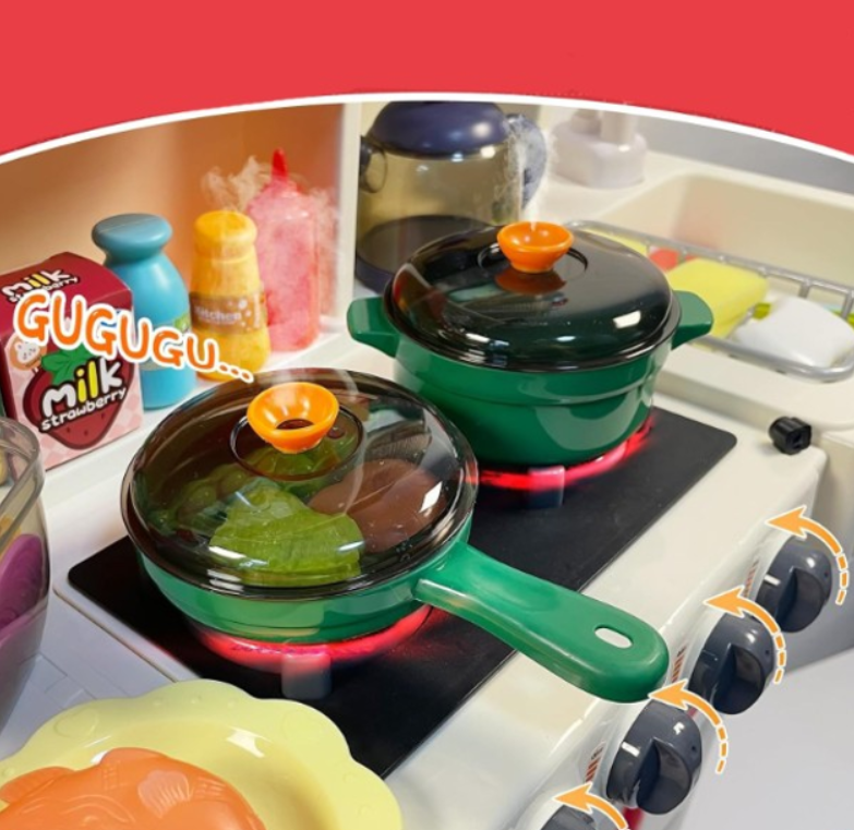 Кухня ігрова Limo Toy з водою паром світлом звуками 65 предметів (889-211) Чернигов - изображение 5