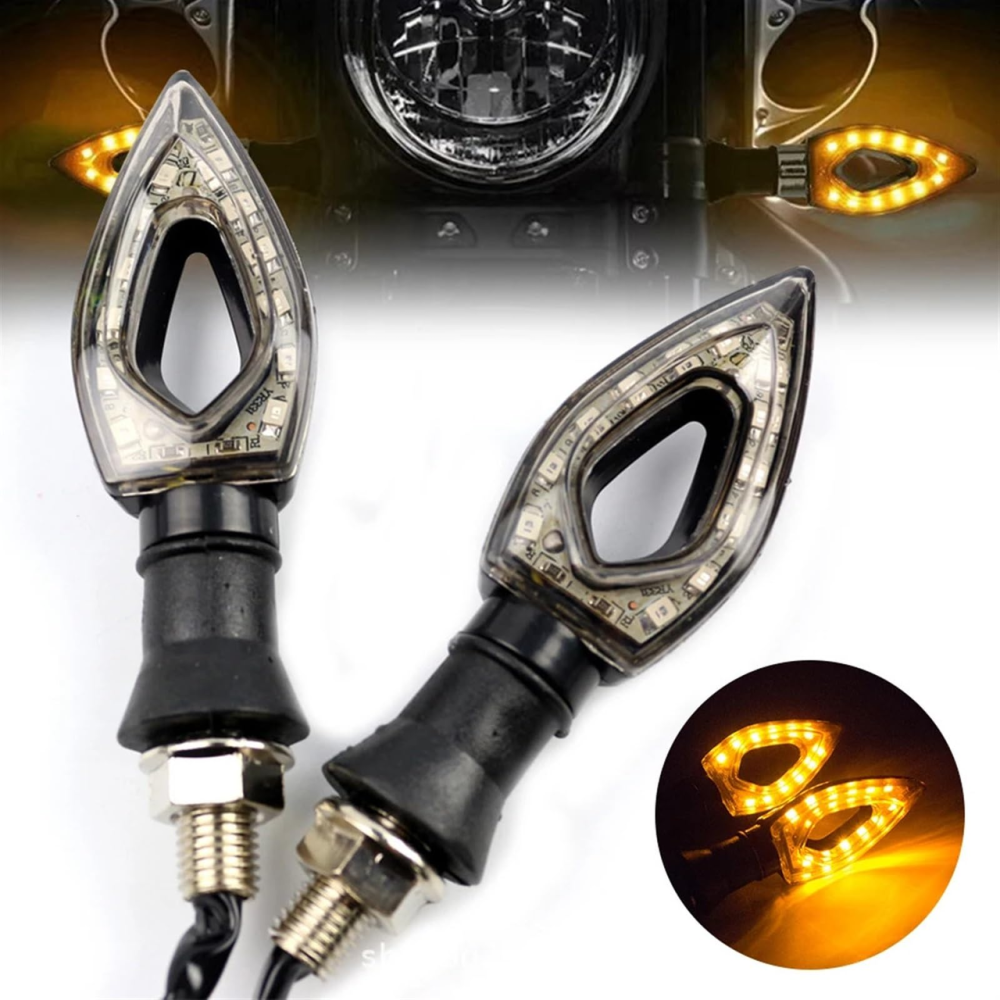 Светящиеся поворотники для мотоцикла, желтые, пара Киев - изображение 11