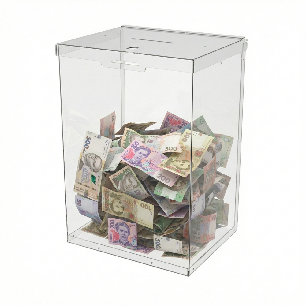 Ящик EKOSTAR без замка для пожертвований и сбора денег 250x200x500. Объем 25 литров Киев - изображение 1