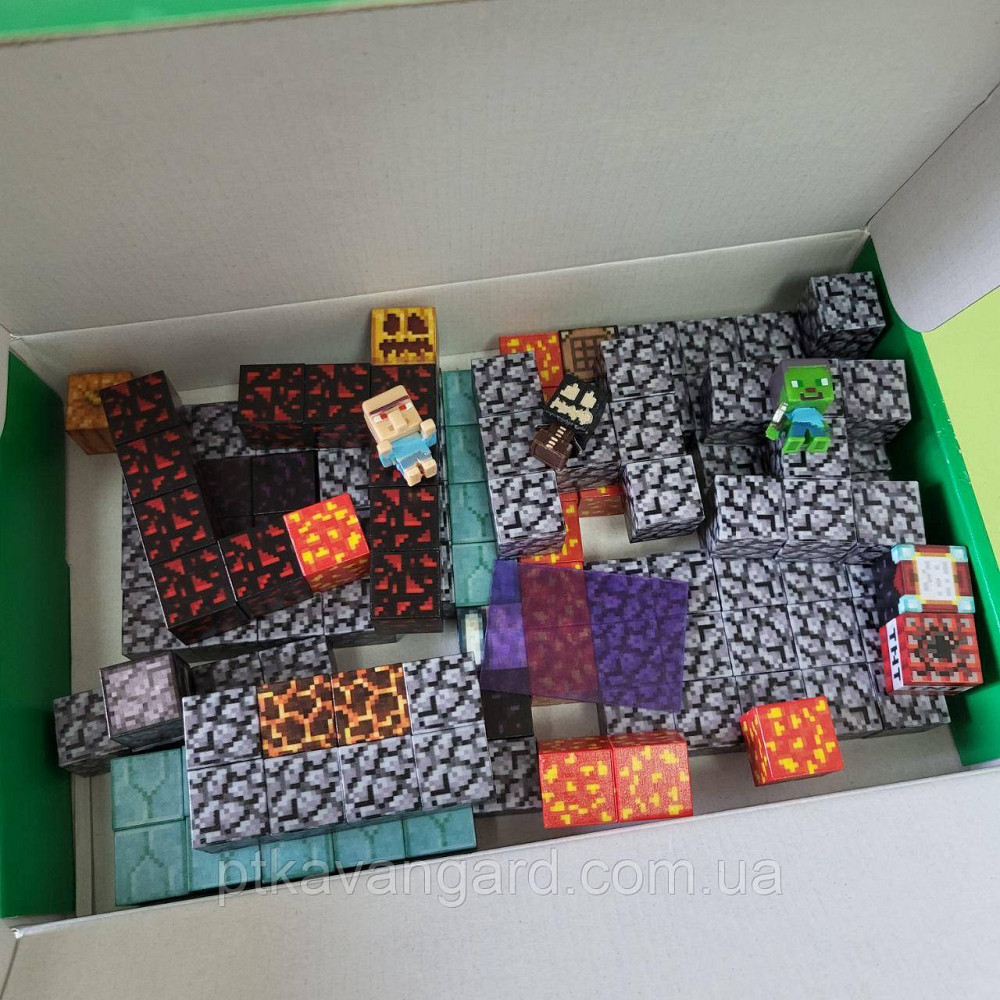Магнітний конструктор майнкрафт 123 магнітних блока портал в пекло Dream World LZCK 059 Хмельницький - фото 2