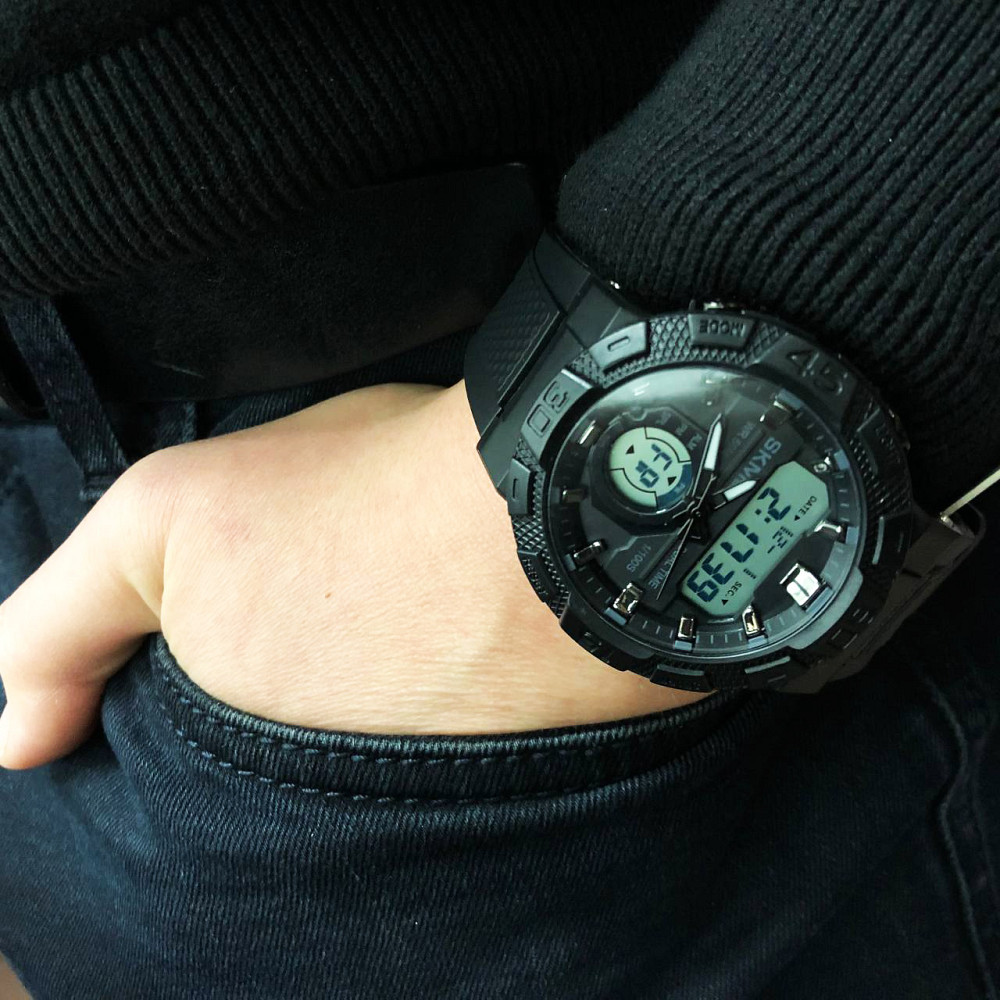 Якісні спортивні годинники SKMEI 1881BKWT, Кращі військові годинники Спеціальні для армії BO-24 Івано-Франківськ - фото 3