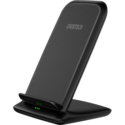 Зарядний пристрій Choetech 15W Fast Wireless Charging Stand 2coils black (T555-F-BK) Вінниця - фото 1