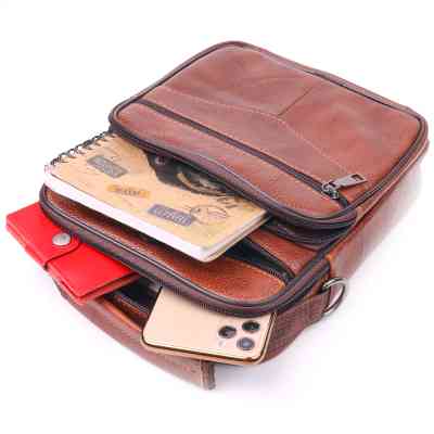 Сумка Vintage З ручкою шкіряна Руда (21277) Вінниця