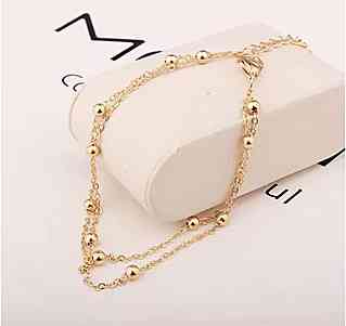 Браслет на ногу золотистий Київ