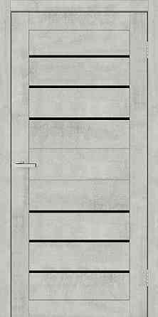 Межкомнатные двери Омис Doors Смарт С 034 BG Бетон светлый черное стекло 900х2000 мм Киев