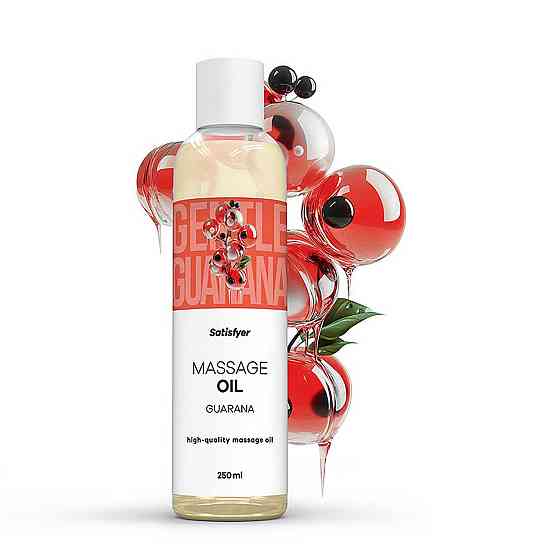 Розпродаж!!! Масажна олія Satisfyer Massage Oil Guarana 250 мл (термін 30.04.2027) Sex Aura Київ