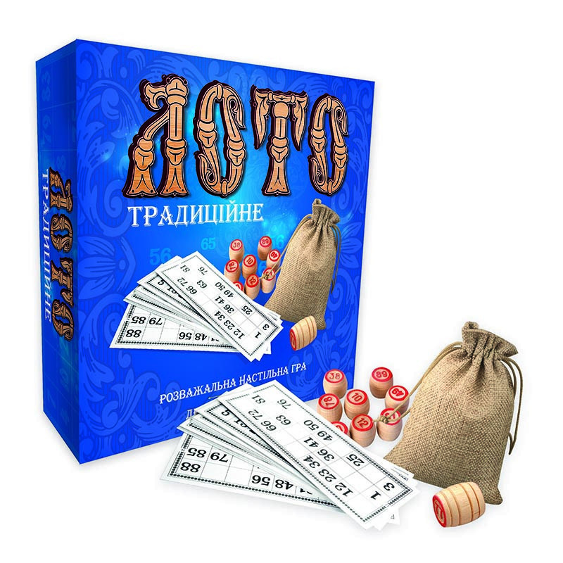 Лото з дерев'яними бочонками "Традиційне" (укр), в кор-ці 26см-26,5см-8см, шт Київ - фото 1