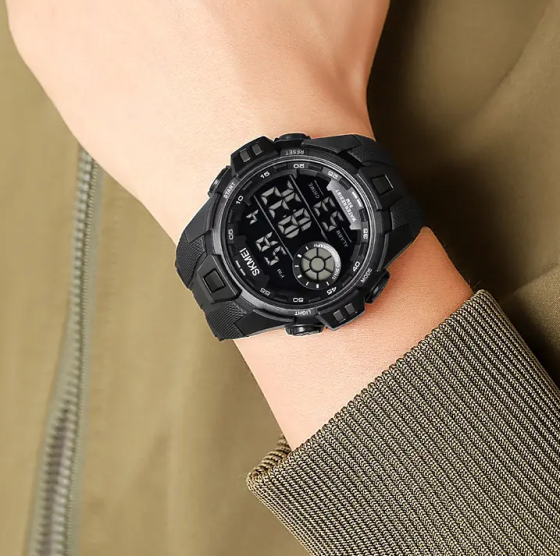 Часы мужские спортивные наручные Skmei 2123 (Черный с черным) Киев