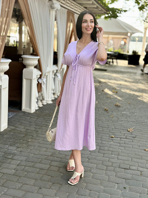 Длинное муслиновое платье 