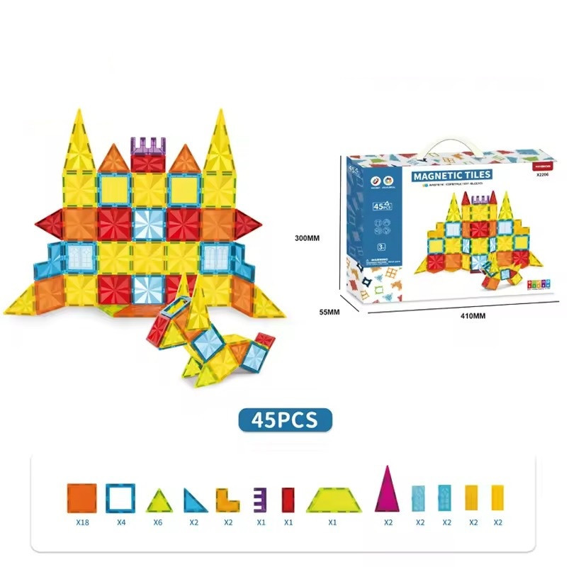 Конструктор магнітний дитячий на 45 деталей CJ-4077287 Київ - фото 3