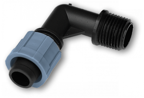 Коліно сполучне крапельна стрічка – різьба зовнішня 3/4", DSTA02-34L Київ