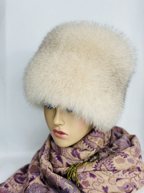 Шапка меховая женская кубанка Шарлотта Молочный Харьков - изображение 3