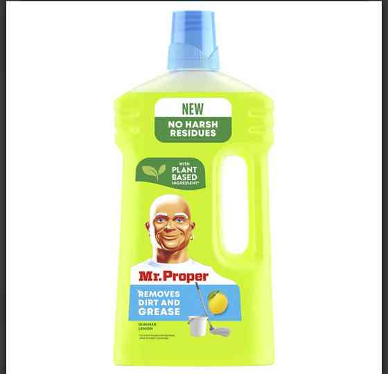 Mr. Proper з ароматом лимона – Засіб для миття підлоги та поверхонь, 1 л, з рослинними інгредієнтами Київ