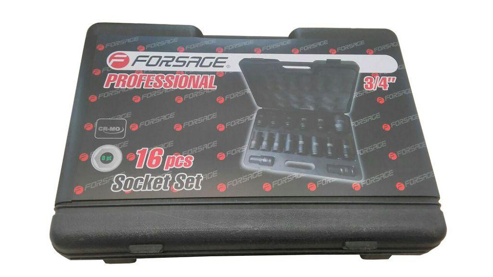 Набір головок ударних глибоких 3/4" 6гр 16пр.(17,19,21,22,24,27,30,32-36,38,41,46,50) в кейсі Одеса - фото 2