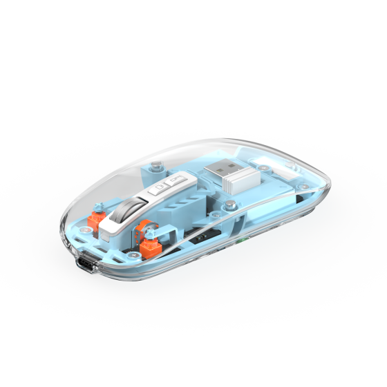 Маніпулятор миша бездротова WIWU Crystal Magnetic Wirless Mouse WM105 (Dual-bluetooth +2.4G three-mode) blue Одеса