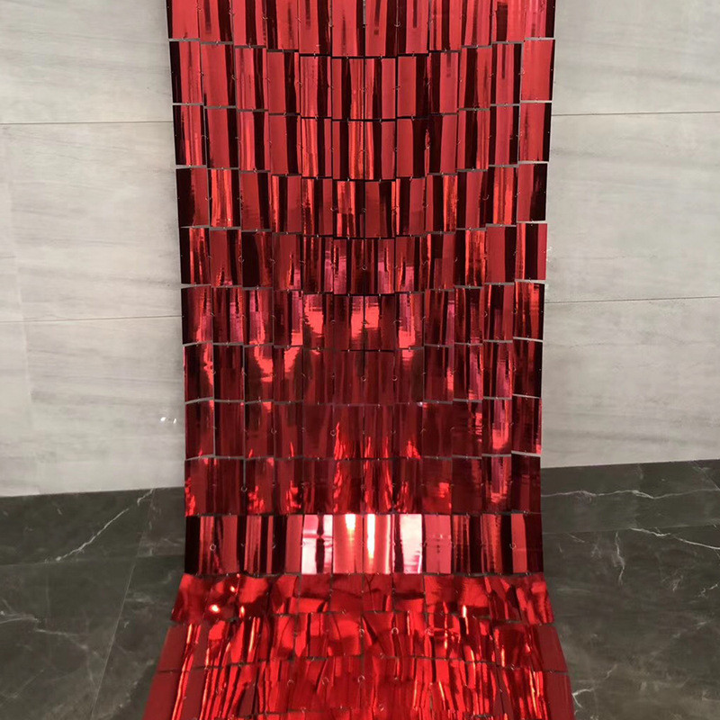 Дождик для фотозоны кубиками на стену 2 м на 1 м красный Киев - изображение 4