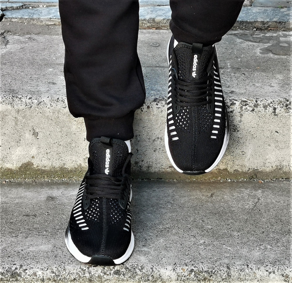 Кроссовки Adidas Мужские Черные Адидас BOOST Сеточка (размеры: 42,43,44,45) Днепр - изображение 4
