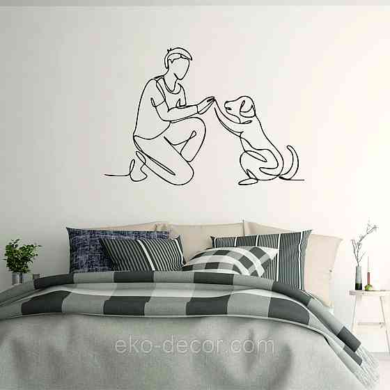 Декоративное настенное Панно «Домашний питомец» Декор на стену 70*48 см, Черный Киев