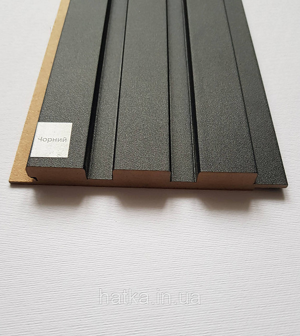 Стеновая реечная панель МДФ 117х12х2800 мм  черный СП12117-4 Киев - изображение 4