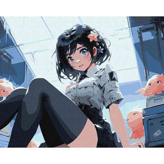 Картина за номерами "Чарівна брюнетка" KHO8419 40х50см Вінниця