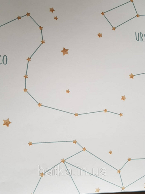 Обои флизелиновые детские  Caselio Our Planet космос созвездия звезды надписи на белом фоне Киев - изображение 2
