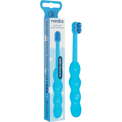 Дитяча зубна щітка Nordics Baby 4080 Soft блакитна (3800501908228) Вінниця - фото 1