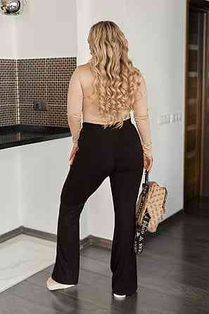 Женские трикотажные штаны в рубчик 