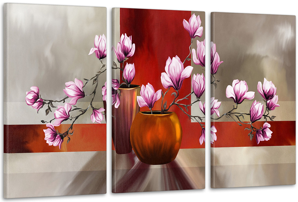 Модульна картина Квіти Магнолія Аrt-130_3А Київ - фото 1