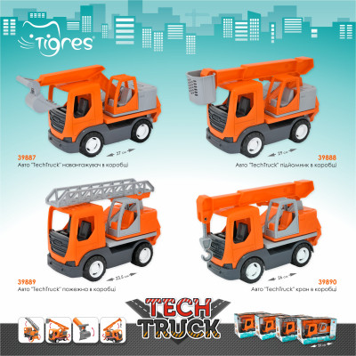 Спецтехніка Tigres Авто "TechTruck" пожежна в коробці (39889) Вінниця - фото 3