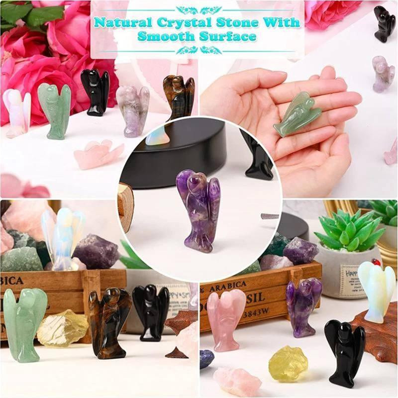 Фигурка хрустального ангела из натурального камня обсидиана 40 мм. Киев - изображение 4