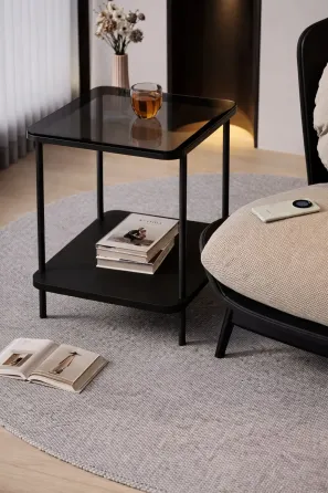 Столик интерьерный для дома, чёрный, стильный AND-1926 Коломия