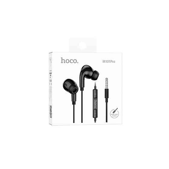 Навушники дротові HOCO M101 Pro Crystal sound з мікрофоном, колір чорний 6931474782373 Одеса