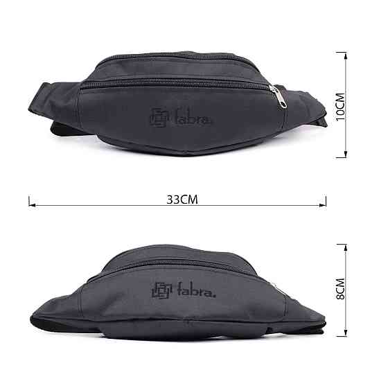 Универсальная сумка на пояс из качественного полиэстера Черный (FABRA) Киев
