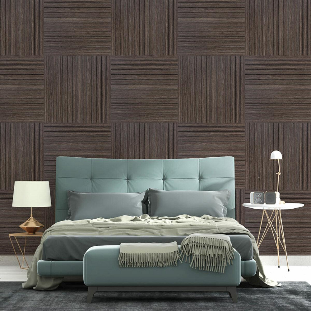 Покрытие виниловое самоклеющееся 3D рейки 600х600х2,8мм Дымчатый каштан SW-00002195 Днепр - изображение 6