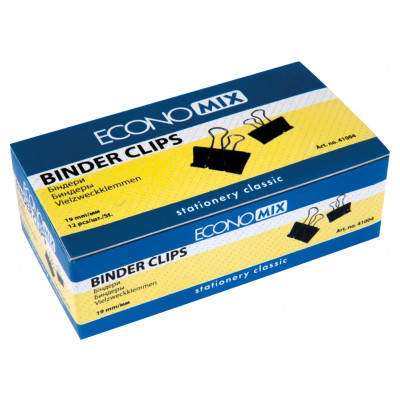 Біндер металевий Economix 19 мм 12 шт (E41004) Вінниця - фото 1