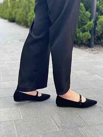 Балетки жіночі SEE SEVEN чорні замша натуральна (36-41) (5478) Коломия