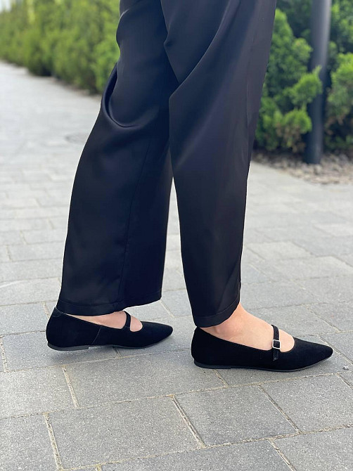 Балетки жіночі SEE SEVEN чорні замша натуральна (36-41) (5478) Коломия - фото 4