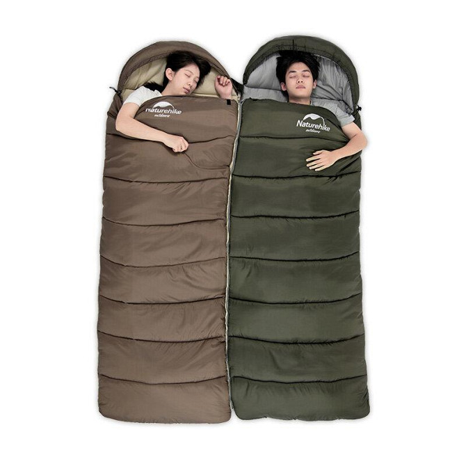 Спальник з капюшоном Naturehike U350 NH20MSD07, (1°C), лівий, зелений Київ - фото 6