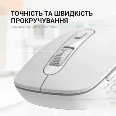 Мишка OfficePro M230W Silent Click Wireless/Bluetooth White (M230W) Вінниця