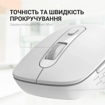 Мышка OfficePro M230W Silent Click Wireless/Bluetooth White (M230W) Винница - изображение 4