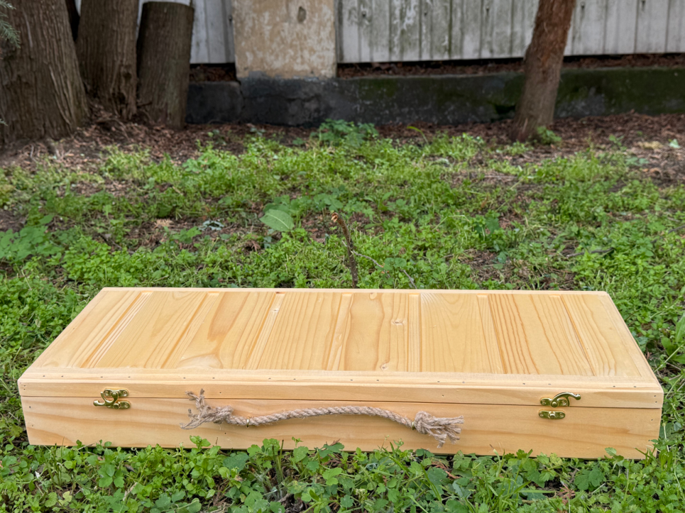 Набір подарунковий шампури для шашлику з дерев'яною ручкою в дерев'яному кейсі, комплект з 6 штук-довжиною 62,7 см Кам'янець-Подільський - фото 3